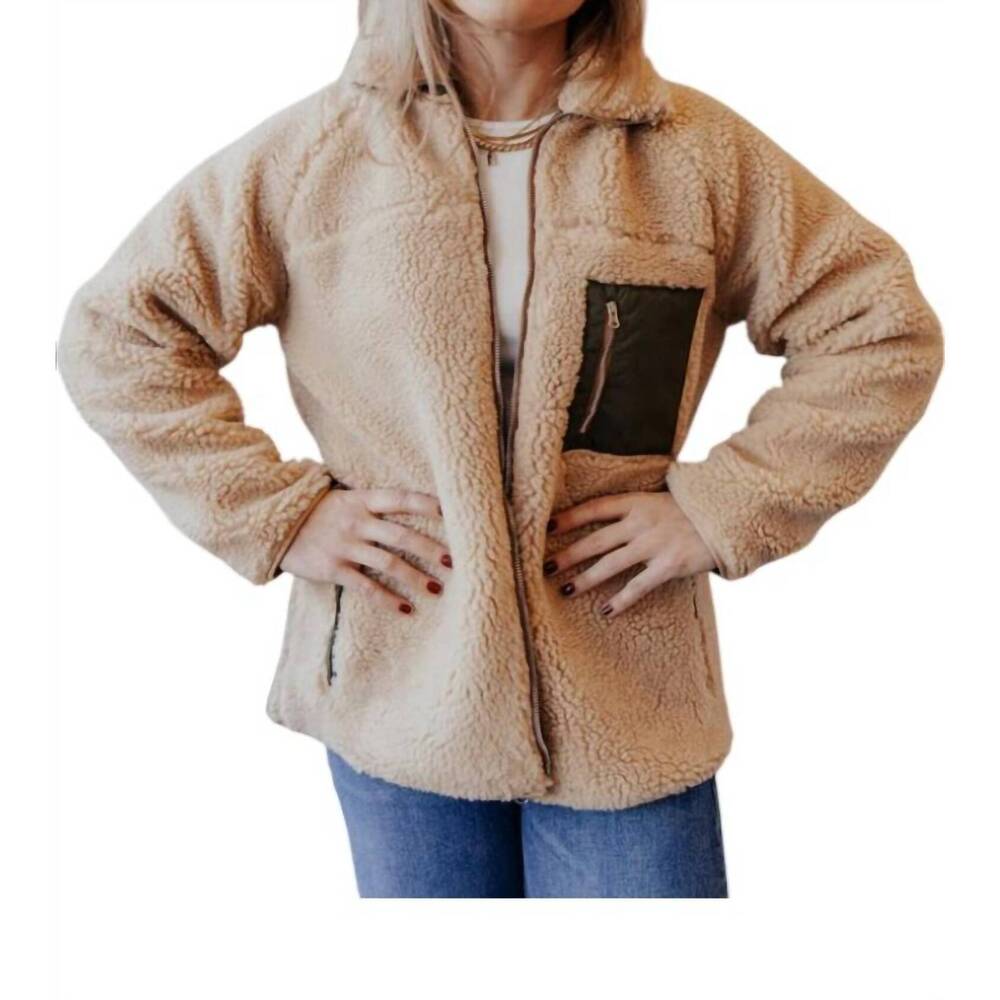 NEW SAGE THE LABEL hartley teddy jacket in brown - Picture 5 of 8